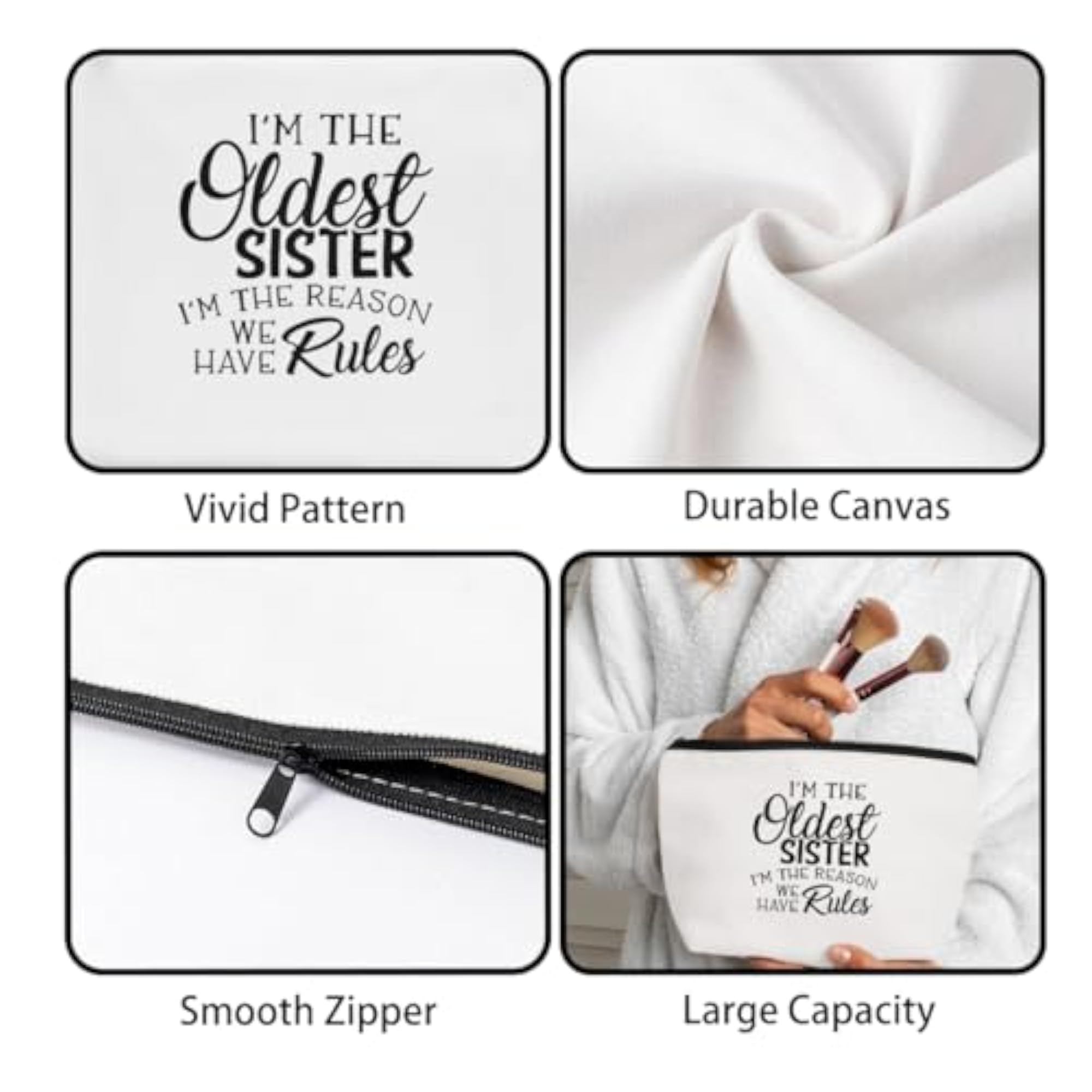 Oldest Sister Makeup Bag, Thoughtful Gift for Sisters