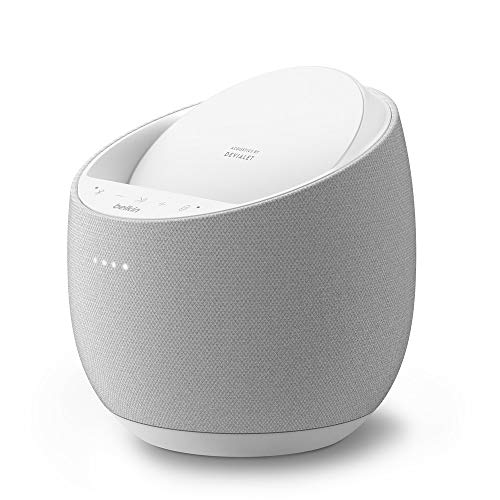 Belkin SoundForm Elite Hi-Fi Smart Speaker + Wireless Charger (Voice-Controlled Bluetooth Speaker) Sound Technology By Devialet (White)