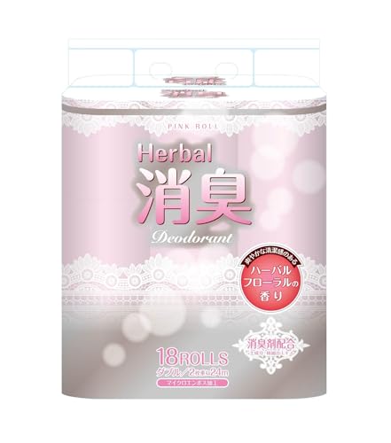 トイレットペーパー ダブル 108ロール 再生紙 100% 18個 6パック ハーバルフローラル 香り付き 消臭 便利 日用品 まとめ買い 国産 新生活 SDGs リサイクル エコ 藤枝製紙 (2026年5月発送)