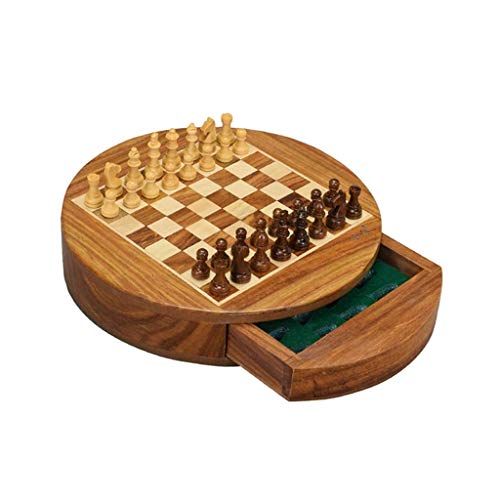 genral Juego de ajedrez de Madera Juego de ajedrez magnético, Juegos de Mesa de Madera Juego de ajedrez para Adultos, Juego de ajedrez Plegable Tablero de Juego con Juego de ajedrez magné