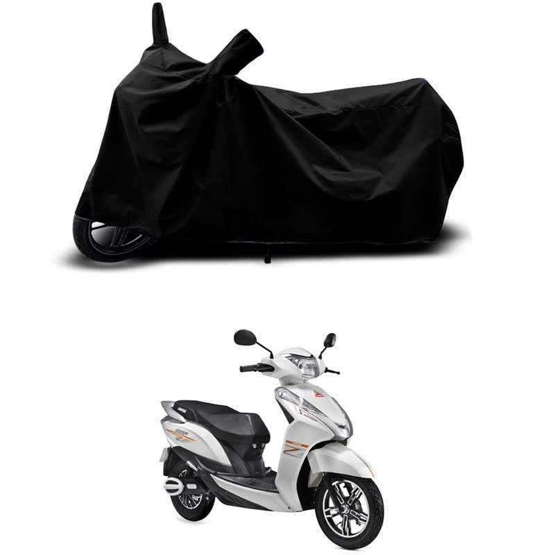 Image of 100% Scratchproof /UV-Rays /Heat Protection /Birds Dropping /Water Resistant /Dust Proof /Waterproof /Full Bike Scooty Two Wheeler Body Cover Compatible for Ampere Magnus 60 All Varients[Black]