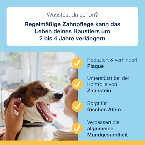 ProDen PlaqueOff Hunde Zahnpflege, Bundle aus 60 g Zahnpulver und Packung mit 20 Mini Kauknochen Erdnussbutter & Banane, natürliche Zahnreinigung Hund und Plaque Entferner, für frischen Atem