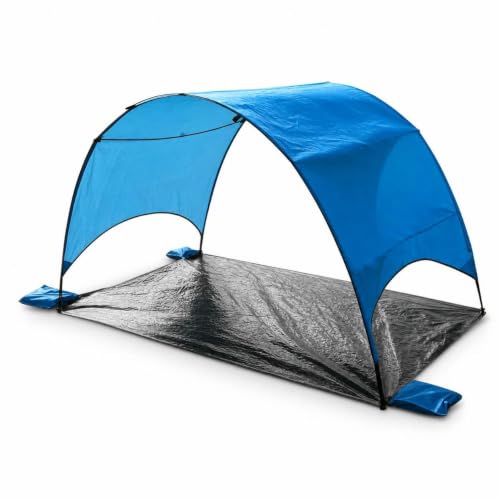 Carpa playa portátil con toldo refugio playa de vidrio para camping y exterior 2
