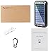 Solar Charger, YELOMIN 20000mAh Portable Solar Power Bank for Cell Phones, Dual USB 5V Outputs/LED Flashlights and Compass, Waterproof External Backup Battery Pack for Tablets and Electronic Devices