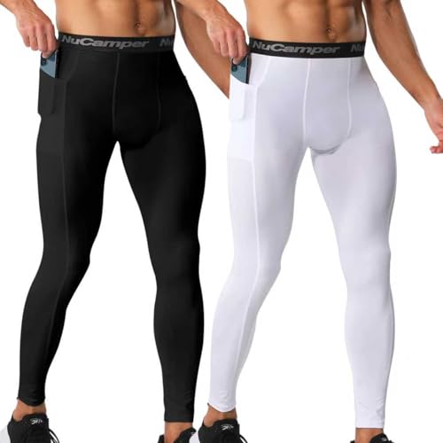 Pantalones de compresión para hombre NuCamper mallas deportivas sin rozaduras