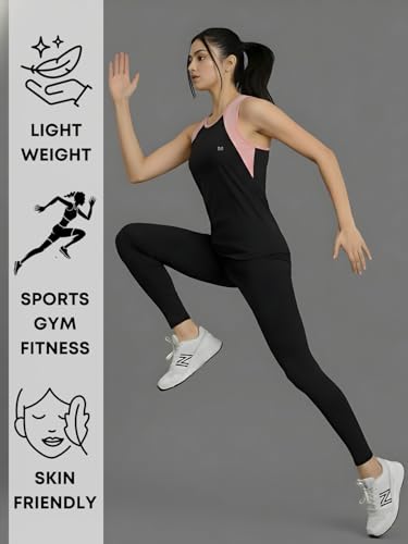 Image of White Moon Women's Gym Tank Top Combo | Pack of 2 Sleeveless Sports T-Shirts for Running, Training & Yoga