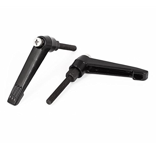 Aexit M5x30mm Thread Clamps 50mm Long Lever Lathe Machinery Adjustable Clamping Strap Clamps Handle 2pcs