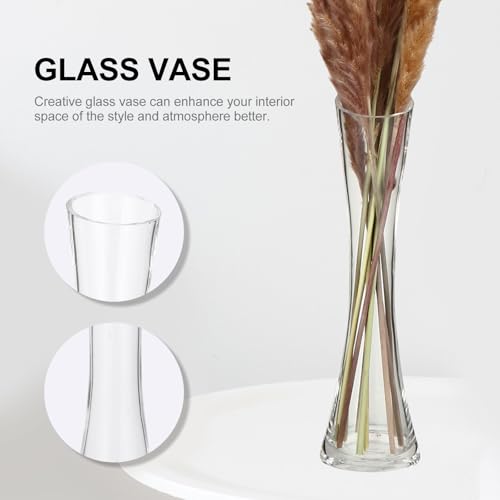 Vase en verre décoratif pour salon et support de fleurs moderne lot de 2