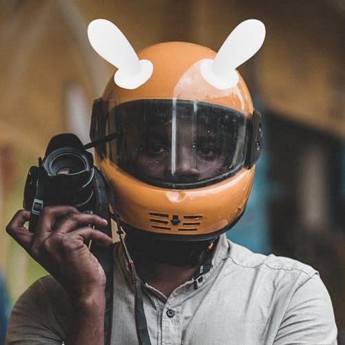Orejas de conejo para casco de motocicleta accesorio original con soporte ajustable 3