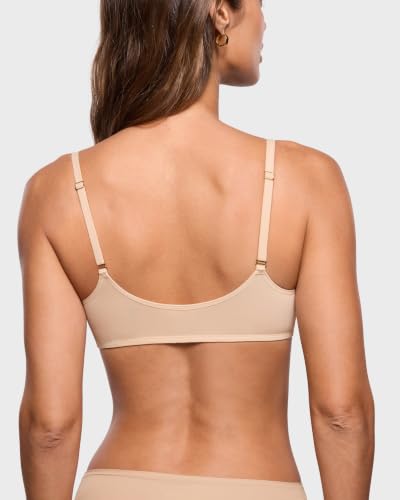 Image of INLYRIC Women's Front Closure Mesh Bra No Padding Demi