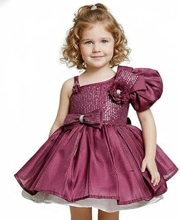 baby Khushi Girl Frock Dress| Birthday Dress for Girls |Stylish One Shoulder Kids Wedding Price In India