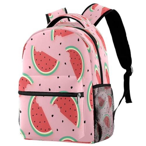 Sac de voyage décontracté et ergonomique à motif pastèque avec grand compartiment pour filles