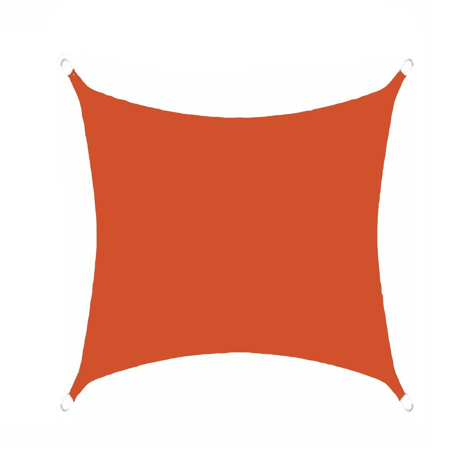 KLGFBDC Outdoor Garden Shade Sail Canopy Cover Rectangular Sun Shade Sail for Backyard UV Block Shading Net Enclosure (Orange 2.5 * 2.5m)