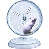 lazYYzal Silent Hamster Wheel, Super-Silent Hamster Exercise Wheels Accessories, Quiet Running Wheels, Adjustable Stand for Hamsters Mice Or Other Small Animals (White, Ф 7 inch)