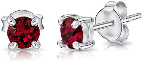 DTPsilver® 925 Sterling Silver TINY Round Stud Earrings made with Glittering Crystals from Swarovski® Elements - Diameter: 4 mm - Many Colours to Choose from
