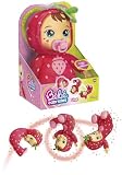 Lansay | Mon BÉBÉ CABRIOLES – Lina LA Fraise | Poupée Interactive en Pyjama Fraise | Fait des Galipettes Amusantes | Corps Tout Doux et Câlin | Jouet Éveil 2 Ans et + | Bébé Fille ou Garçon