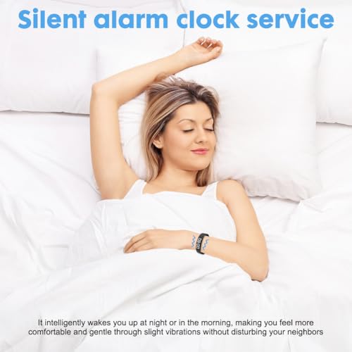 CEWROM Vibratime Vibrationsalarm Uhr, Vibration Alarm Clock, Portable Wecker Armband -Up to 8 Alarms per Day, Wecker Laut für Tiefschläfer, Weihnachts Geschenke für Kinder Erwachsene (Schwarz)