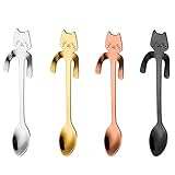 🐱 【Alta calidad y seguridad】: el juego de cucharas mini para gatos está hecho de acero inoxidable 304 de grado alimenticio, pulido a espejo, libre de óxido y duradero. No son tóxicos, son muy seguros y no se oxidan.