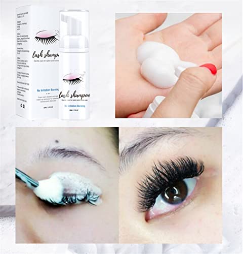 Eyelid foaming cleanser avec brosse pour cils shampoing extensions 3 flacons - 3