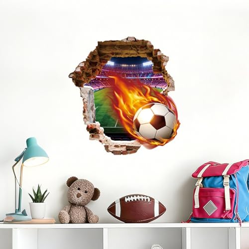Vinilo Decorativo de Fútbol con Llama Dinámica 40x40 cm miniatura 4