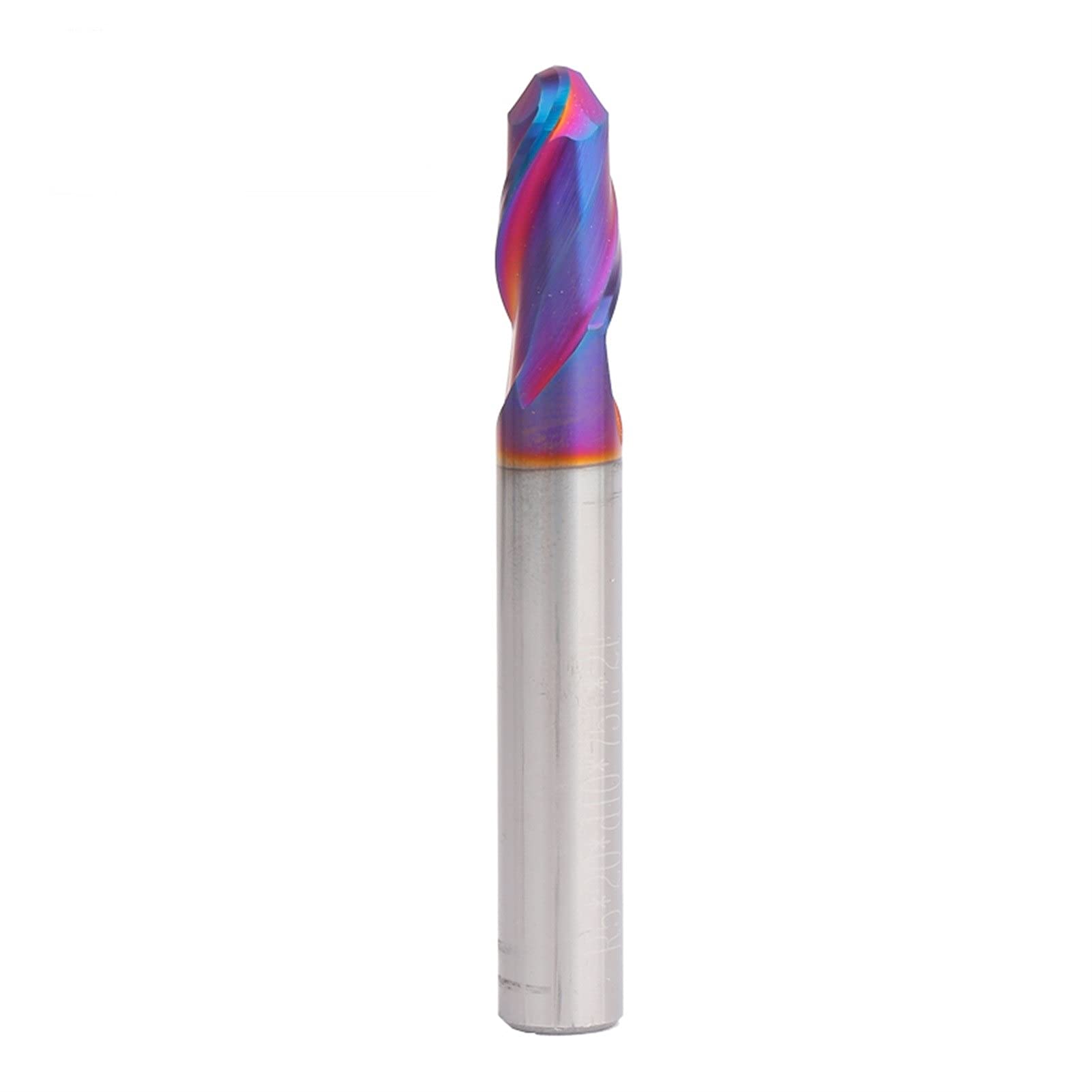 TBZOQAID Milling Cutter Carbide CNC End Mills HRC60 Ball Nose Maching Endmill(R2.0x50lx4d)