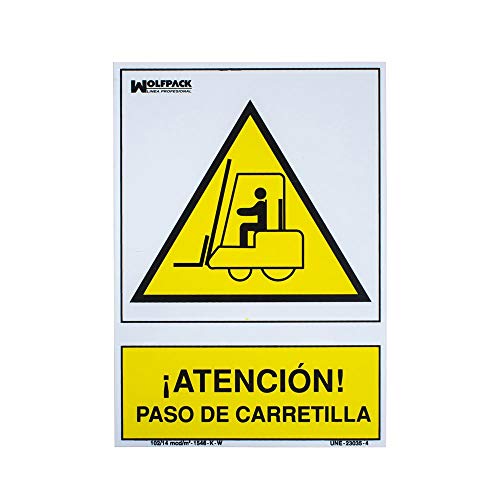 Cartel Atencion Paso Carretilla 30X21 Cm.