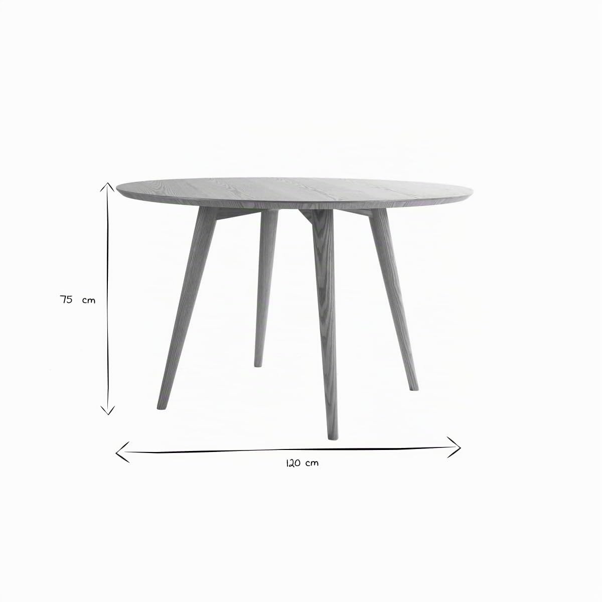 Miliboo Table à Manger Design Ronde Noyer D120 cm Livia