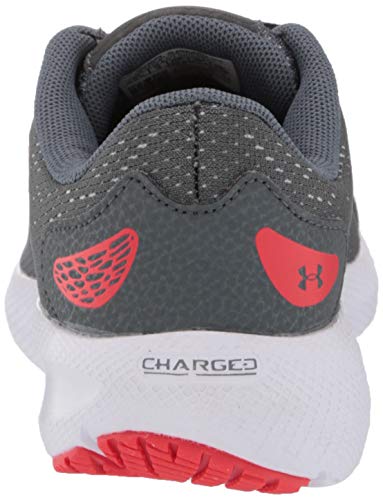 Under Armour Unisex Child Grade School Charged Pursuit 2 Sneaker, Pitch Gray (102 White, 6 Big Kid US3