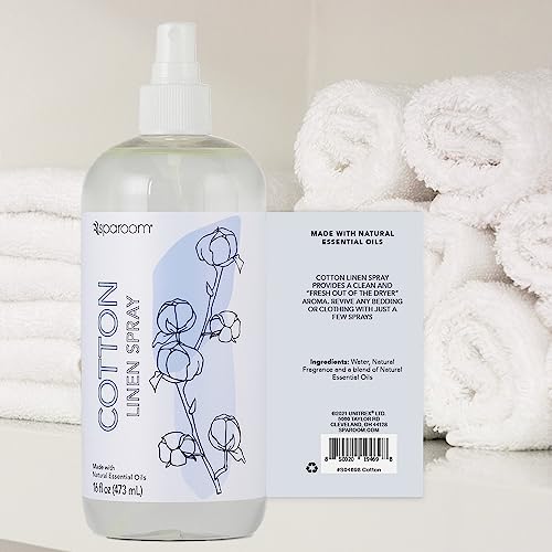 Sparoom Linen And Room Spray Air Freshener With Essential Oils, Cotton Fresh, 16 Ounce #TOP2