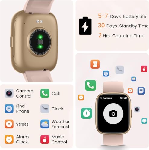 Smartwatch Damen Herren, 1.83" HD Fitnessuhr mit Alexa/Telefonfunktion – Ansicht 5