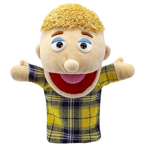 XIMEY Marionetas de Mano Niños, Marionetas de Cuerda, Marioneta Peluche Mano, Títere de Mano para Cuenta Cuentos, Enseñar y Realizar Juegos Interactivos, Regalo de Cumpleaños (Hijo, 30cm)