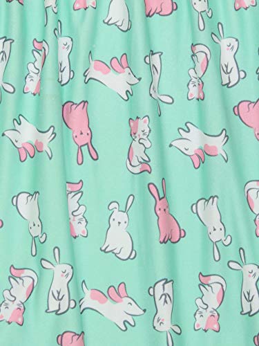 Komar Kids Animals Bunny Toddler Girls Flannel Granny Gown Nightgown Pajamas (3T, Green) #TOP5
