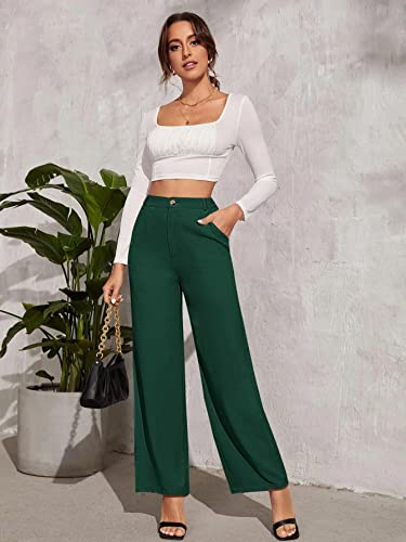 Image of Elendra Women Lycra - Bootcut Trousers Pant Wide Leg