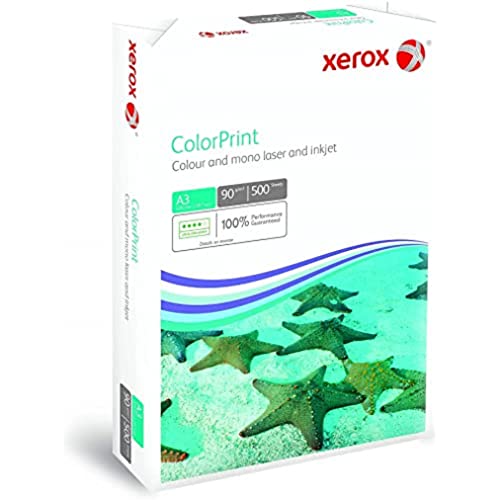 Xerox 003R95255 Premium Farblaser-Papier Druckerpapier DIN A3, 90 g/m², 500 Blatt pro Pack, weiß