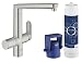 Produktbild GROHE Blue K7 Pure Küchenarmatur mit Filterfunktion, L-Auslauf, SuperSteel 31344DC1