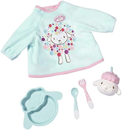 Zapf Creation Baby Annabell Lunch Time Toy Set for 43 cm Doll - Cute Sheep Theme - Easy for Small Hands, Creative Play Promotes Empathy & Social Skills, For Toddlers 3 Years & Up