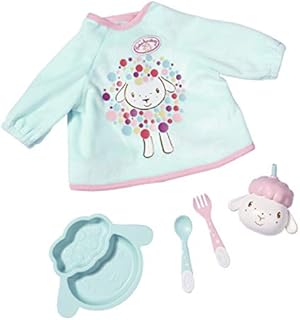 Zapf Creation Baby Annabell Lunch Time Toy Set for 43 cm Doll - Cute Sheep Theme - Easy for Small Hands, Creative Play Promotes Empathy & Social Skills, For Toddlers 3 Years & Up