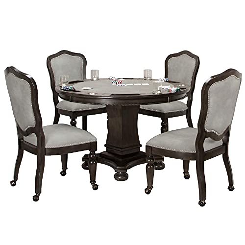 Sunset-Trading-Vegas-DiningPoker-Table-Set-Distressed-gray Sunset Trading Vegas DiningPoker Table Set Distressed gray