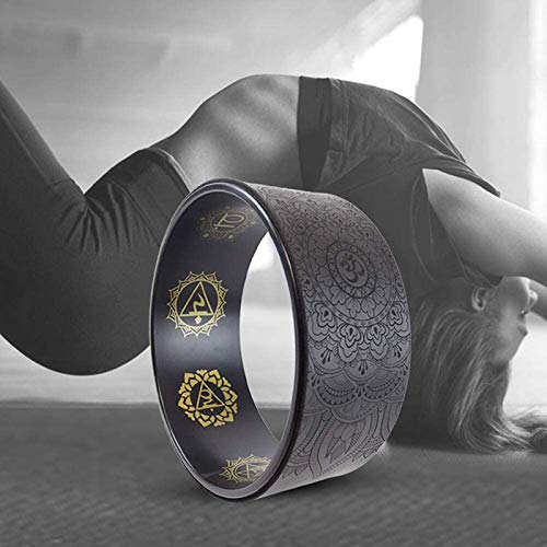 Rueda de yoga natural con rueda auxiliar para masajes, diseño de rueda de artefacto, pilates, círculo de yoga