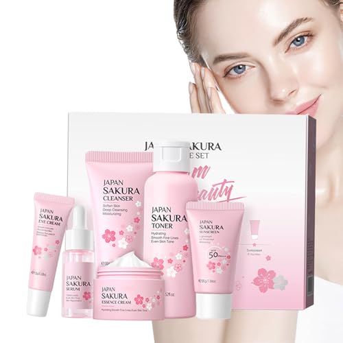 Set Per La Cura Della Pelle - Set Di Routine Per La Cura Della Pelle, Kit Per La Cura Della Pelle Del Viso Per Donna, Confezione Da 6 Set Rinfrescante Per La Cura Della Pelle Totale Lenitivo