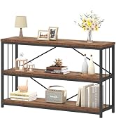 Mudmasa Boekenkast, staand rek met 3 niveaus, plank met metalen frame, consoleplank voor woonkamer...