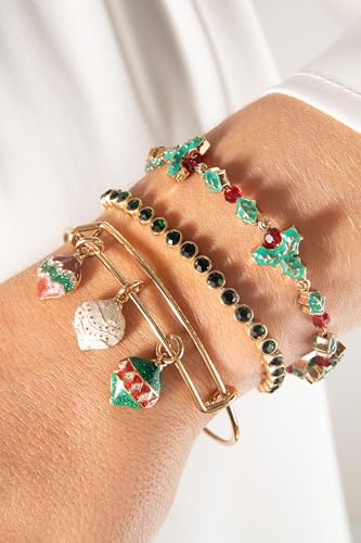 Alex and Ani Holiday Ornament Charm Bangle3