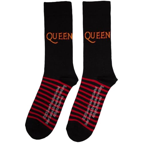 Queen Band Logo And Stripes Ankle Chaussettes Size One Size