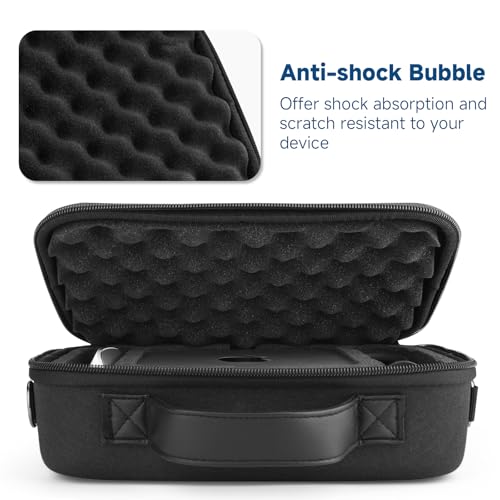 Funda de viaje compatible con Mac Mini M4 y M4 Pro | Estuche resistente a golpes de EVA con espuma personalizada, para Mac Mini 2024, Magic Mouse y cables, color negro, solo funda miniatura 5