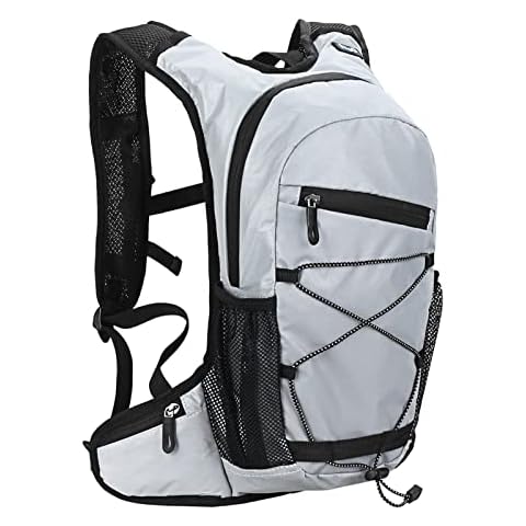 SHUAIGUO 8L High Visibility Reflective Cycling Hydration Backpack Outdoor Sports Running Hiking Backpack Travel Daypack Shoulder Bag Cover
