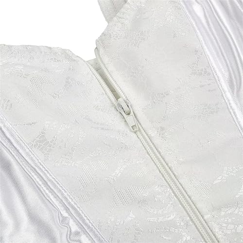 Image of Women's Lace up Gothic Jacquard Shoulder Straps Tank Overbust Shaper Corset Bustiers Top