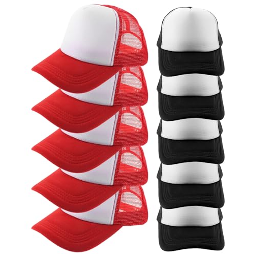 Chapeaux sublimables vierges UKCOCO en maille respirante pour le camping, lot de 10