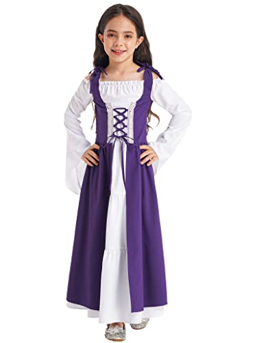 Disfraz infantil de princesa medieval vintage para niñas miniatura 1