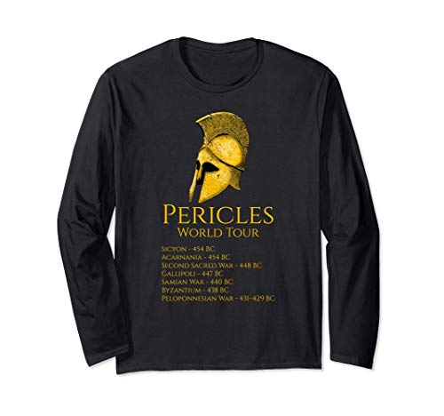 Ancient Greek History Pericles World Tour Classical Athens Maglia a Manica