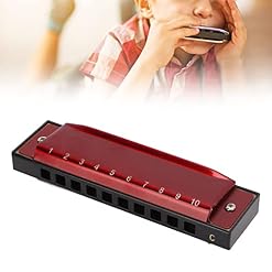 Omabeta Harmonica buccal professionnel durable et agréable en Do à 10 trous pour adultes pour jouer (rouge) - Les Beatles, Paul McCartney, John Lennon, RIngo Starr, George Harrison Omabeta Harmonica buccal professionnel durable et agréable en Do à 10 trous pour adultes pour jouer (rouge) – Image 2